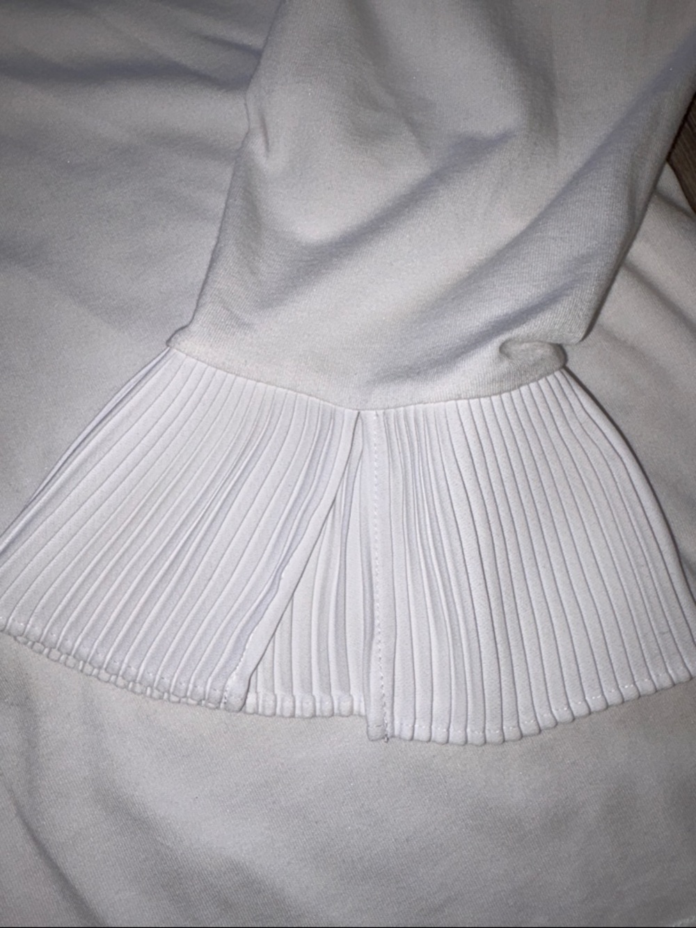NIC+ZOE White Pleated Collar & Flared Cuff Long Sleeve Top - Picture 3 of 8
